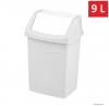 CURVER - CLICK-IT - Fürdőszobai szemeteskuka 9L, billenőfedéllel - Fehér műanyag