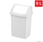 CURVER - CLICK-IT - Fürdőszobai szemeteskuka 9L, billenőfedéllel - Fehér műanyag