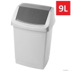 CURVER - CLICK-IT - Fürdőszobai szemeteskuka 9L, billenőfedéllel - Szürke műanyag