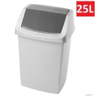 CURVER - CLICK-IT - Fürdőszobai szemeteskuka 25L, billenőfedéllel - Szürke műanyag