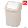CURVER - CLICK-IT - Fürdőszobai szemeteskuka 50L, billenőfedéllel - Bézs műanyag