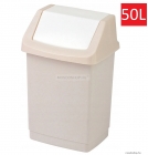 CURVER - CLICK-IT - Fürdőszobai szemeteskuka 50L, billenőfedéllel - Bézs műanyag