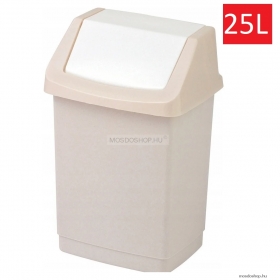 CURVER - CLICK-IT - Fürdőszobai szemeteskuka 25L, billenőfedéllel - Bézs műanyag