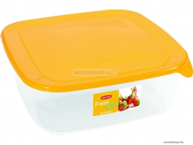 CURVER - FRESH GO - Ételtároló doboz, négyzetes 2,9L, áttetsző, narancssárga - Műanyag (182282)