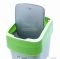 CURVER - PACIFIC FLIP - Szemeteskuka 50L, billenőfedéllel - Ezüst-zöld műanyag