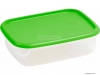 CURVER - LUX - Ételtároló doboz, szögletes 1,5L, áttetsző, zöld - Műanyag (241898)