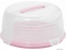 CURVER - Tortabúra, zárható tetővel, fogófüllel - Rózsaszín, átlátszó műanyag (242881)