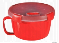 CURVER - SMART ECO - Ételtároló doboz, 0,9L, fogófüllel, kerek, piros - Műanyag (250004)