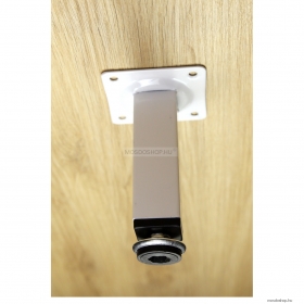 MSL - Állítható fém bútorláb fürdőszoba bútorokhoz, fehér, 10x2,5 cm, szögletes (SZEKLÁBLA17V10F)