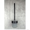 DEANTE - ROUND - Fali WC kefe tartó - Opálüveg, matt fekete rozsdamentes acél
