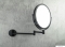 DEANTE - ROUND - Fali kozmetikai tükör D20cm - Nagyítós, kihajthatós, kerek - Matt fekete inox