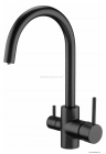 DEANTE - Álló mosogató csaptelep, vízszűrő csatlakozóval - Matt fekete (BCH N64M)