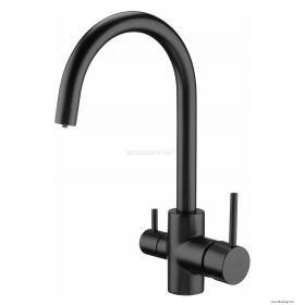 DEANTE - Álló mosogató csaptelep, vízszűrő csatlakozóval - Matt fekete (BCH N64M)