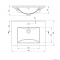 DEANTE - FLOKS - Kerámia mosdó 60x17,5x45cm - Pultba, bútorba építhető