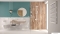 DEANTE - TEMISTO - Kerámia mosdó, szögletes 50x11,7x50cm - Pultra, bútorra, falra szerelhető