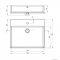 DEANTE - TEMISTO - Kerámia mosdó, szögletes 60x11,5x50cm - Pultra, bútorra, falra szerelhető