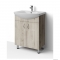 HB BÚTOR - LIGHT 65 - Mosdószekrény, fürdőszoba mosdó bútor 65x85cm, akác színű, 2 nyílóajtóval, kerámia mosdóval