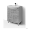 HB BÚTOR - LIGHT 65 - Mosdószekrény, fürdőszoba mosdó bútor 65x85cm, beton hatású, 2 nyílóajtóval, kerámia mosdóval