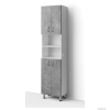 HB BÚTOR - LIGHT 45 - Fürdőszobai állószekrény 4 nyílóajtóval, 45x190cm - Beton hatású