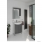 HB BÚTOR - LIGHT 65 - Mosdószekrény, fürdőszoba mosdó bútor 65x85cm, szürke, 2 nyílóajtóval, kerámia mosdóval