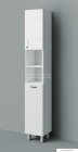 HB BÚTOR - MART 30SZ - Fürdőszobai szennyestartós állószekrény, 30x190cm, jobbos, nyílóajtóval és polccal - Magasfényű fehér