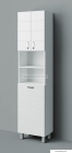 HB BÚTOR - MART 60SZ - Fürdőszobai szennyestartós állószekrény, 60x190cm, 2 nyílóajtóval és polccal - Magasfényű fehér