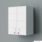 HB BÚTOR - MART K60 - Fürdőszobai fali felső szekrény - 2 nyílóajtóval, belül 1 polccal - Magasfényű fehér 