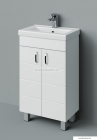 HB BÚTOR - HERA 50 - Mosdószekrény, fürdőszoba mosdó bútor, 2 nyílóajtóval, kerámia mosdóval - Fehér