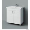 HB BÚTOR - HERA 80 - Mosdószekrény, fürdőszoba mosdó bútor, 2 nyílóajtóval, kerámia mosdóval - Fehér