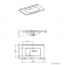 AREZZO DESIGN - SKAPPA - Kerámia mosdó, mosdókagyló 81,5x46,6cm, csaplyuk nélkül - Pultba, bútorba építhető