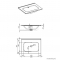AREZZO DESIGN - SKAPPA - Kerámia mosdó, mosdókagyló 61x46cm, csaplyuk nélkül - Pultba, bútorba építhető