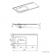 AREZZO DESIGN - SKAPPA - Aszimmetrikus kerámia mosdó, 100x46cm, balos, csaplyuk nélkül - Pultba, bútorba építhető