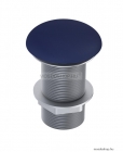 AREZZO DESIGN - Click-Clack lefolyó (túlfolyó nélküli) - Kerek, D7cm - Matt kék kerámia fedéllel (AR-168281)