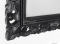 SAPHO - SAMBLUNG - Fürdőszobai fali tükör, fekete színű, kézzel faragott fa kerettel - 40x70cm