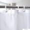 ECOSYSBOX - ECOSYS - Textil varrott zuhanyfüggöny, 12db függönykarikával 180x200cm - Fehér