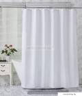 ECOSYSBOX - ECOSYS - Textil varrott zuhanyfüggöny, 12db függönykarikával 180x200cm - Fehér