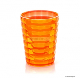 GEDY - GLADY - Fogmosópohár, fogkefetartó - Áttetsző narancssárga műanyag