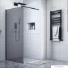 DIPLON - Walk-in zuhanyfal, besétálós zuhanykabin - 90x195 cm - Szürke színű üveg