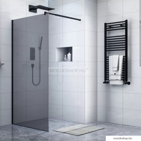 DIPLON - Walk-in zuhanyfal, besétálós zuhanykabin - 100x195 cm - Szürke színű üveg
