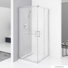 DIPLON - Szögletes zuhanykabin - Tolóajtós - Matt edzett üveg - 80x80 cm