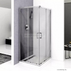 DIPLON - Szögletes zuhanykabin - Tolóajtós - Szürke színű edzett üveg - 80x80 cm