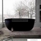 DIPLON - Akril kád, ovális fürdőkád - Szabadon álló - 170x75 cm - Fekete