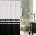 DIPLON - Zuhanyfüggöny, 180x200cm - Textil - Fekete-fehér színű (CN7342)