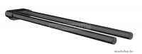 AREZZO DESIGN - NORO - Fali dupla törölközőtartó, 1 oldalon rögzíthető, 43cm - Kerekített forma - Matt fekete