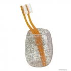 GEDY - MELISSA - Fogmosópohár, fogkefetartó - Műanyag - Csillámos, ezüstözött színű