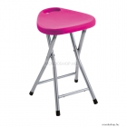 GEDY - CO75 - Fürdőszobai szék - Fukszia színű műanyag ülőrésszel, acél lábakkal