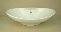 DIPLON - Kerámia mosdó, mosdókagyló - Pultra szerelhető - Ovális - 58 cm