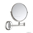 DIPLON - Kozmetikai tükör, piperetükör, mozgatható karral, nagyítós, D20cm - Krómozott (SJ0201)