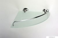 DIPLON - Fürdőszobai sarok üvegpolc (tusfürdőtartó) - Opál üveg