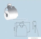 DIPLON - WC papír tartó - Falra szerelhető, fedeles - Krómozott (SE011072)